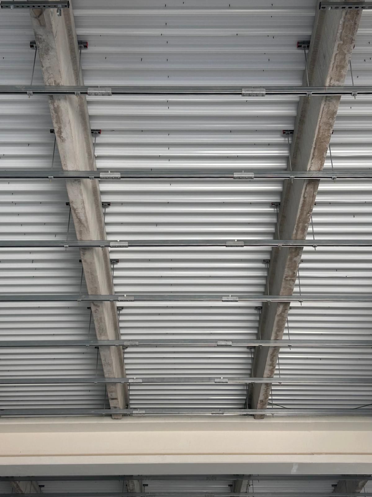 Cubierta metálica en obra