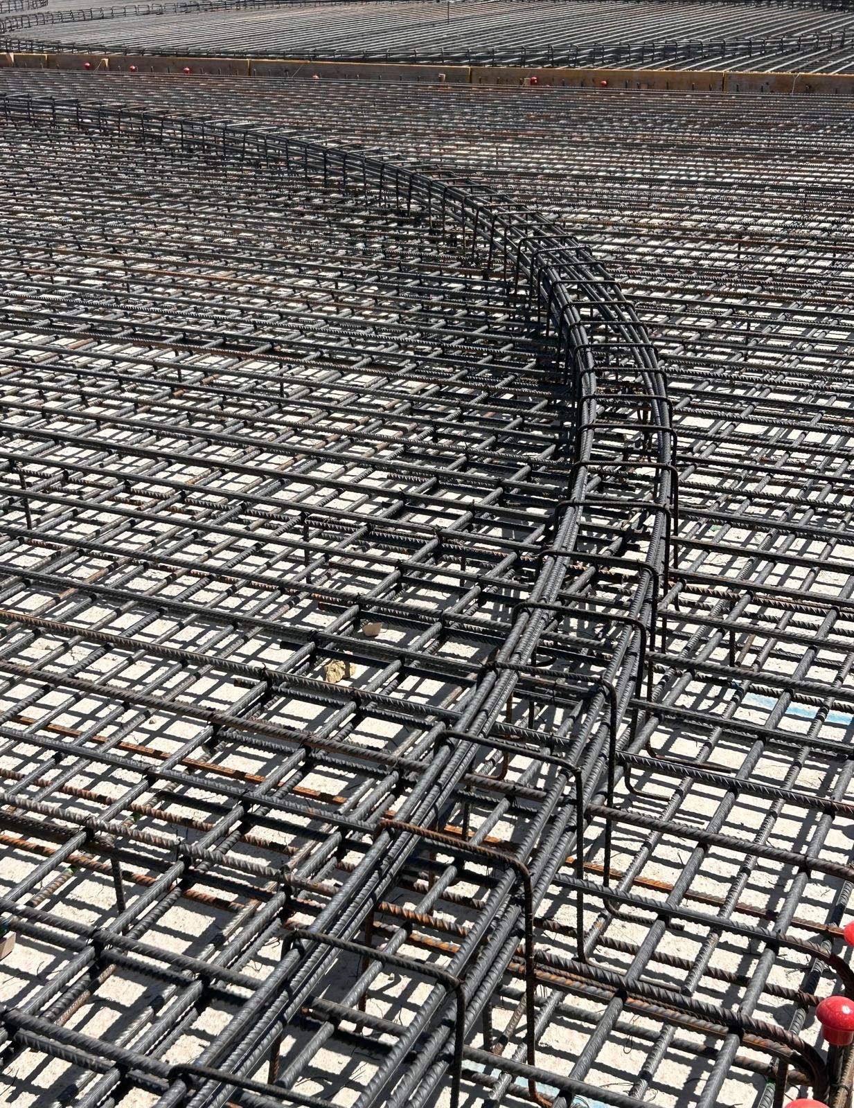 Malla de armadura en obra